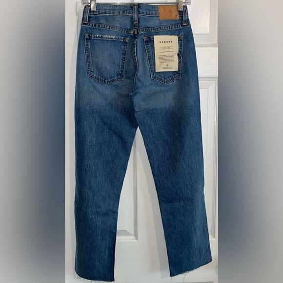 Comune Jeans Women's SZ 24 Thrift Vintage Straight Fit Button Fly distressed NEW - Picture 3 of 6
